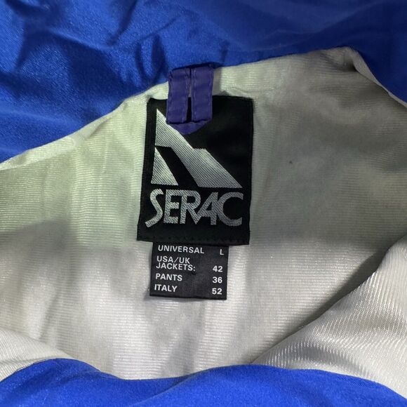 Serac Mens L 1/4 Zip Anorak Jacket Y2K 90s Colorblock Ski Snow Vtg Nylon - Picture 5 of 9